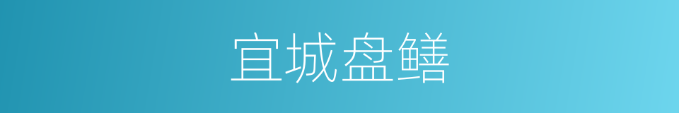 宜城盘鳝的同义词