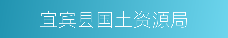 宜宾县国土资源局的同义词