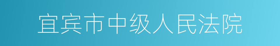 宜宾市中级人民法院的同义词