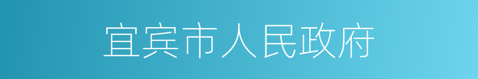 宜宾市人民政府的同义词