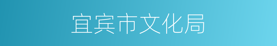 宜宾市文化局的同义词