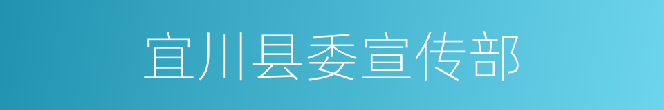 宜川县委宣传部的同义词
