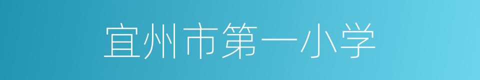 宜州市第一小学的同义词