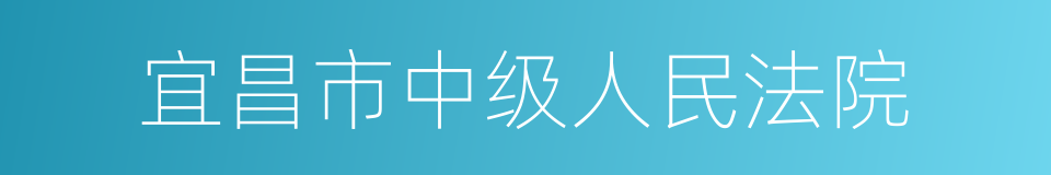 宜昌市中级人民法院的同义词