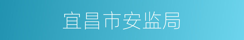 宜昌市安监局的同义词