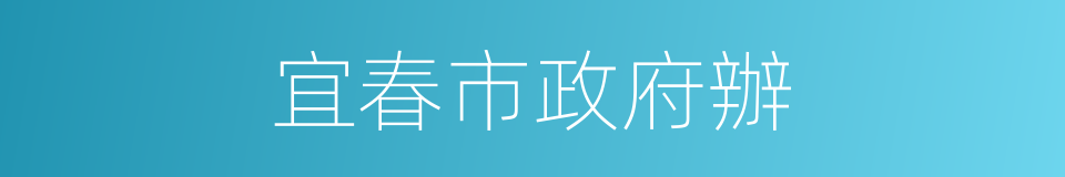 宜春市政府辦的同義詞