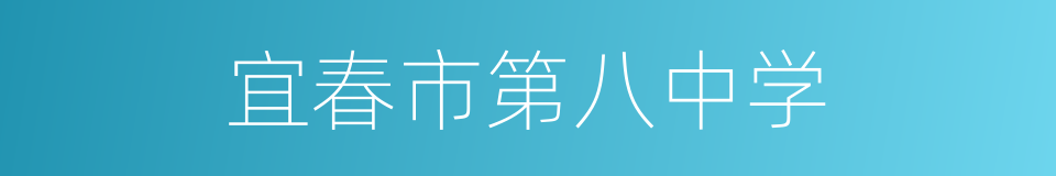 宜春市第八中学的同义词