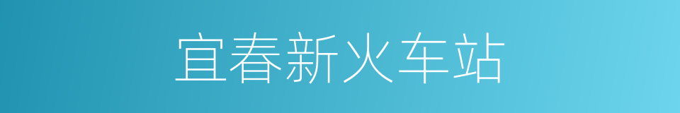 宜春新火车站的同义词