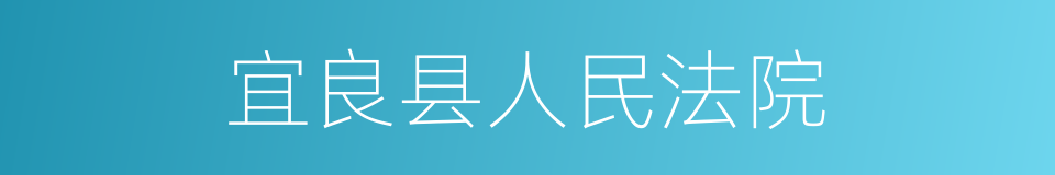 宜良县人民法院的同义词
