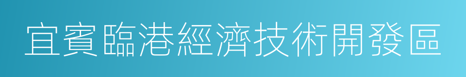 宜賓臨港經濟技術開發區的同義詞