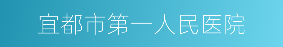 宜都市第一人民医院的同义词