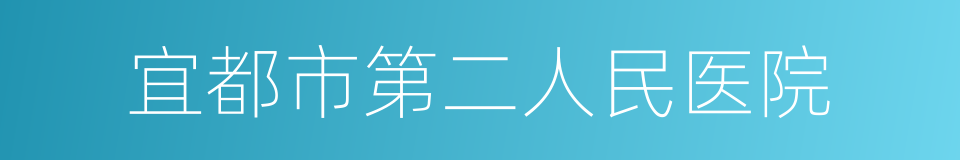 宜都市第二人民医院的同义词