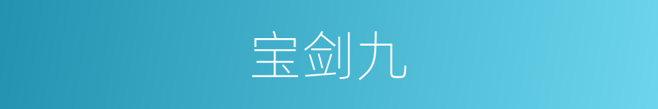 宝剑九的同义词