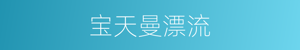 宝天曼漂流的同义词