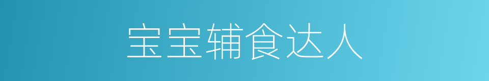 宝宝辅食达人的同义词