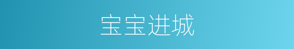 宝宝进城的同义词