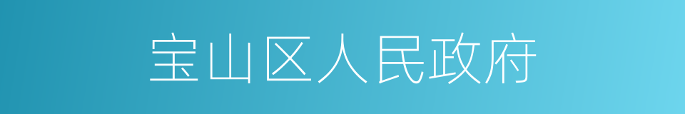 宝山区人民政府的同义词