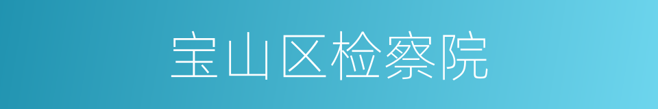 宝山区检察院的同义词