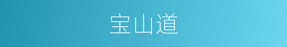 宝山道的同义词