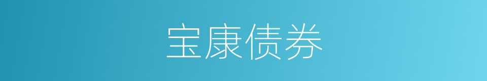 宝康债券的同义词