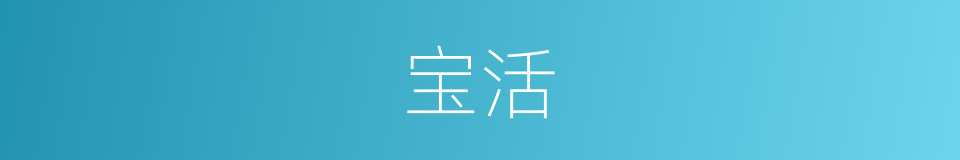 宝活的同义词