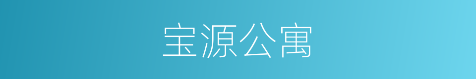 宝源公寓的同义词