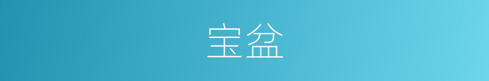 宝盆的意思