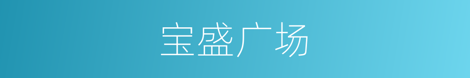 宝盛广场的同义词