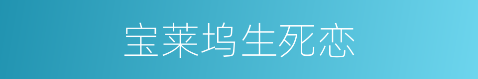 宝莱坞生死恋的同义词