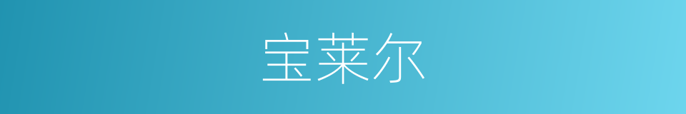 宝莱尔的同义词