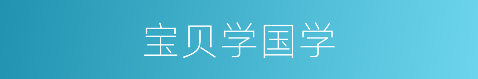 宝贝学国学的同义词