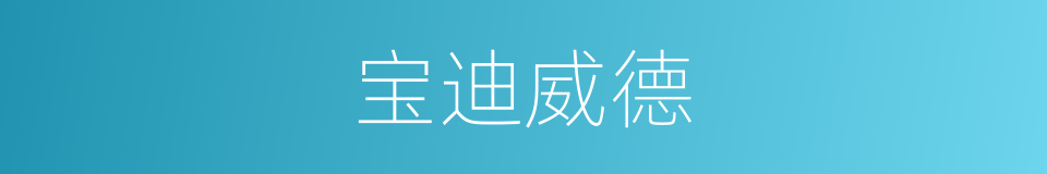 宝迪威德的同义词