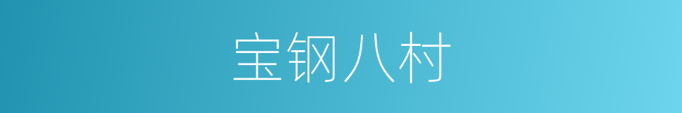 宝钢八村的同义词