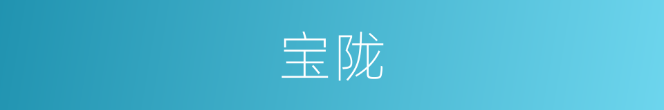 宝陇的同义词