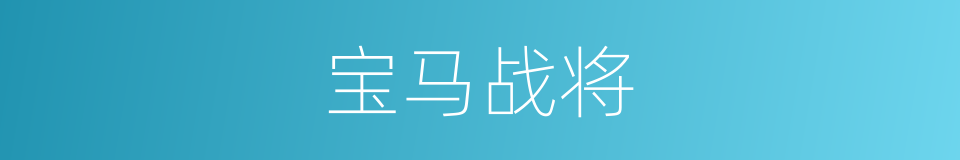 宝马战将的同义词