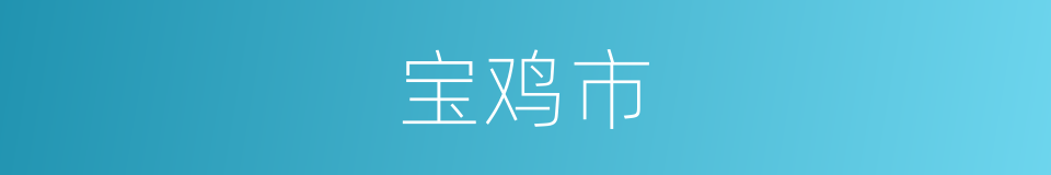 宝鸡市的同义词