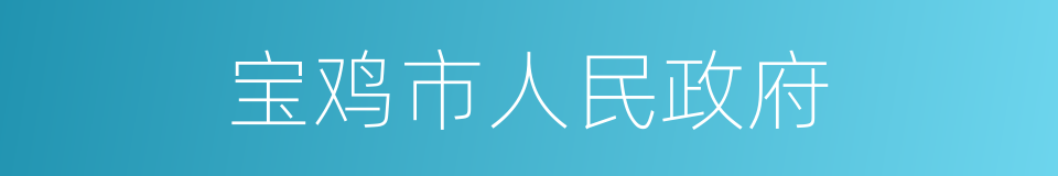 宝鸡市人民政府的同义词