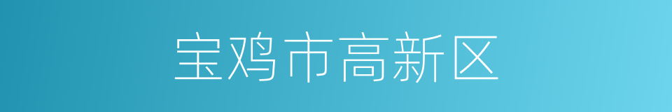 宝鸡市高新区的同义词