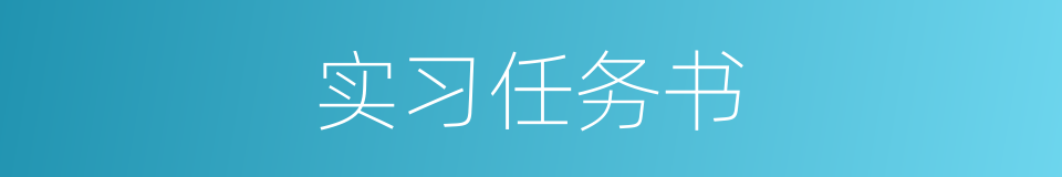 实习任务书的同义词