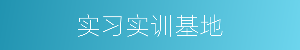 实习实训基地的同义词