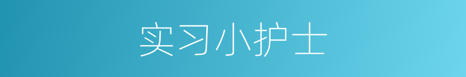 实习小护士的同义词