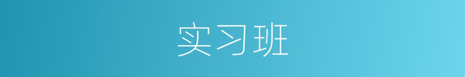 实习班的同义词