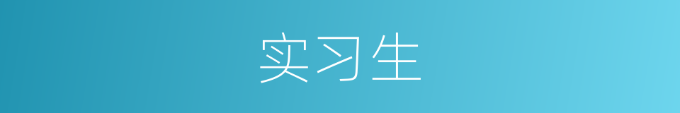 实习生的同义词