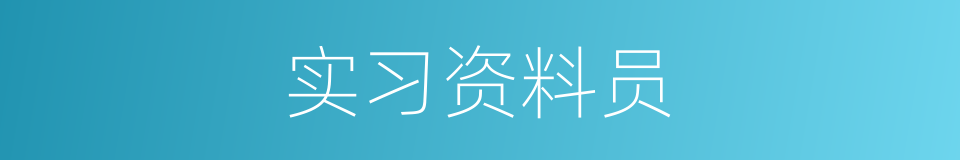 实习资料员的同义词