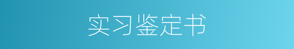 实习鉴定书的同义词