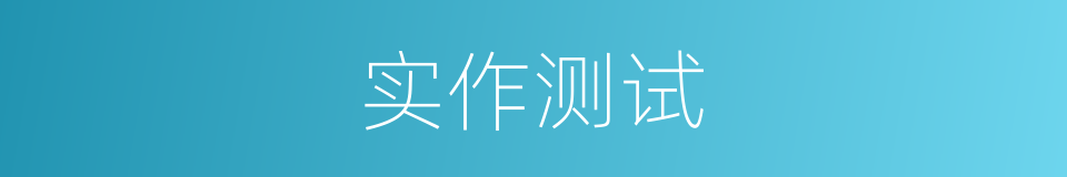 实作测试的同义词