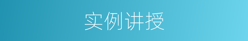 实例讲授的同义词
