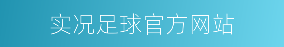 实况足球官方网站的同义词