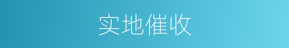 实地催收的同义词