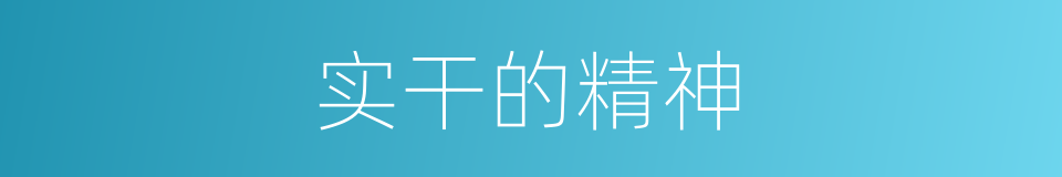 实干的精神的同义词
